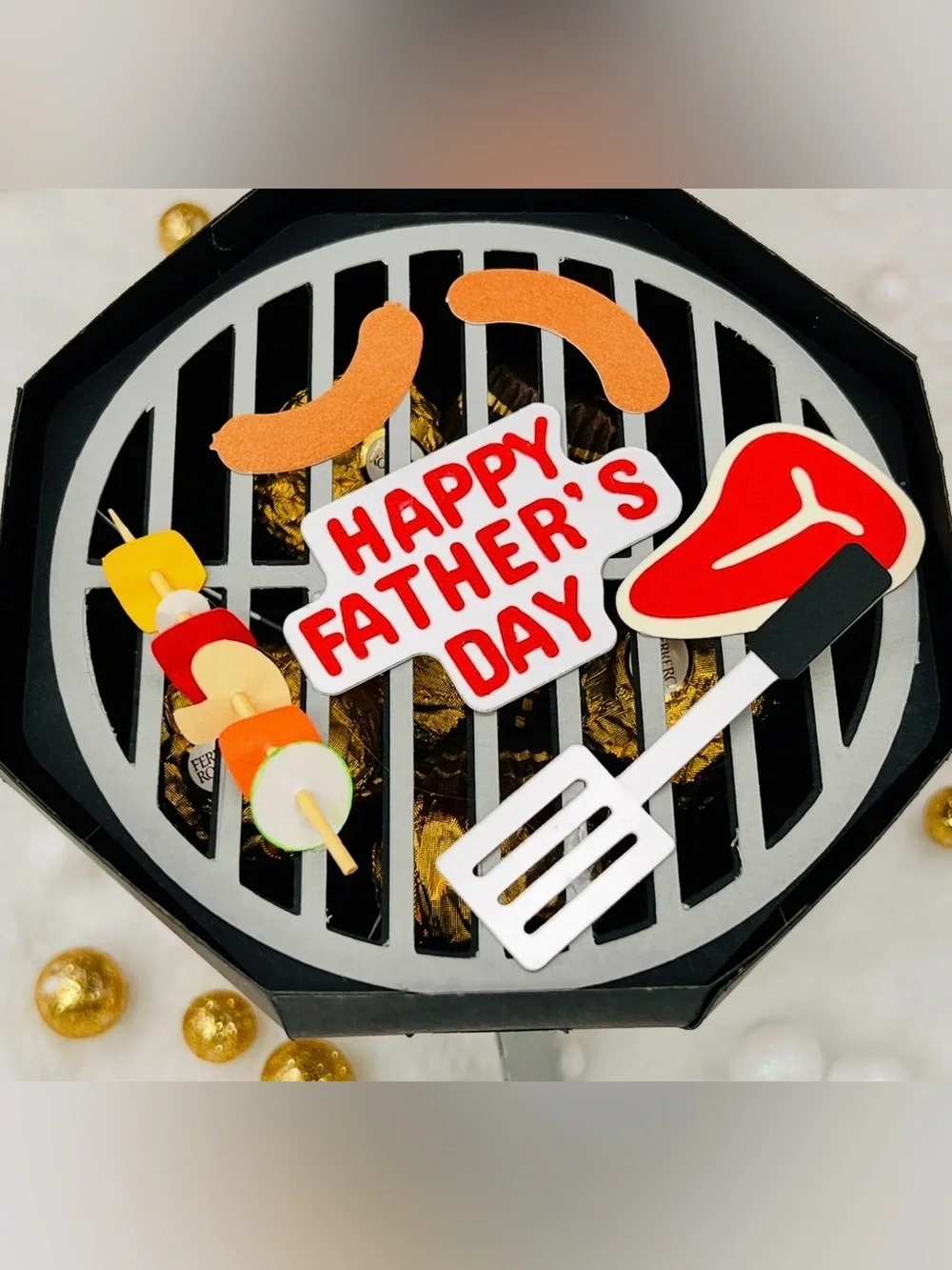Father’s Day Grill Party Favor Box - black